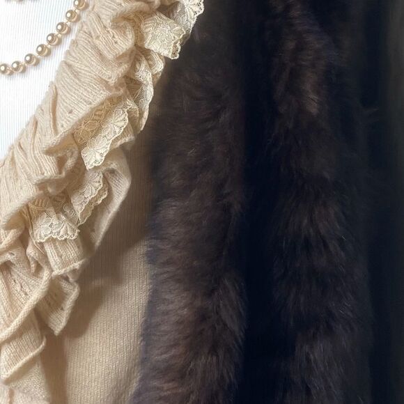 Ralph Lauren Sable Brown Lamb Shearling Vest - Picture 8 of 14